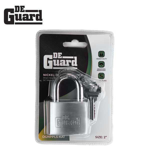 Premium - Nickel Plated Padlock - SC1 Keyway - Short Shackle 1" - Keyed Alike #1 - UHS Hardware