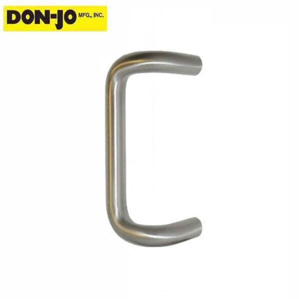 Don-Jo - 1152 - Offset Round Door Pull - 12" CTC - 628 - Satin Aluminum - UHS Hardware