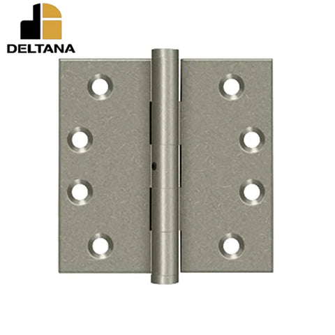 Deltana - 4" x 4" Square Hinges - NRP - Solid Brass - US10WL