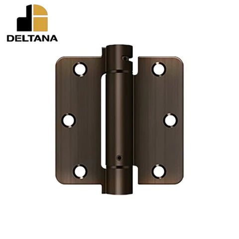 Deltana - 3-1/2" x 3-1/2" x 1/4" Radius Spring Hinge - Steel