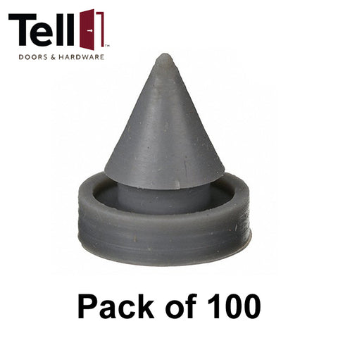 TELL - DT100030 - Door Silencer for Metal Door Frame - Gray Rubber (Pack of 100) - UHS Hardware