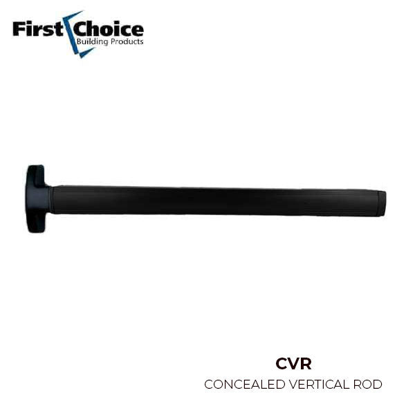 First Choice - 3692 - Concealed Vertical Rod Exit - 36"- 42" - Cylinder Prep Kit without Key Cylinder - Dark Bronze Anodized - Grade 1 - UHS Hardware