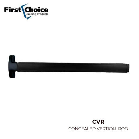 First Choice - 3692 - Concealed Vertical Rod Exit - 36"- 42" - Cylinder Prep Kit without Key Cylinder - Dark Bronze Anodized - Grade 1 - UHS Hardware