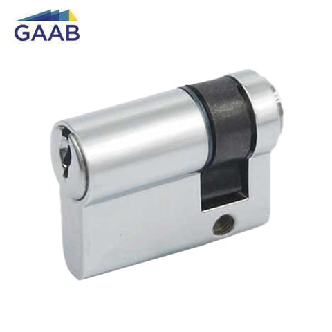 GAAB - I292-30 - Profile Cylinder - Single Sided - Satin Chrome - 5 Hexagon Sealing Screw - Schlage Keyway (40mm)