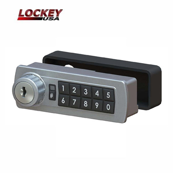 Lockey - GE370- Gemini Electronic Keypad - Combination Cabinet Lock - Silver - Left - UHS Hardware