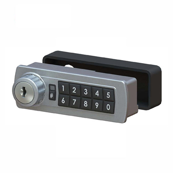 Lockey - GE370- Gemini Electronic Keypad - Combination Cabinet Lock - Silver - Left - UHS Hardware