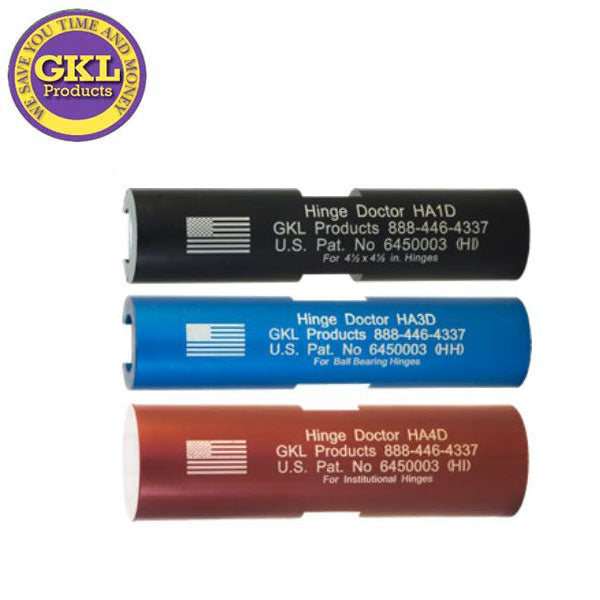 GKL - Hinge Doctor Kit - Commercial Institutional - Black Blue & Red - UHS Hardware