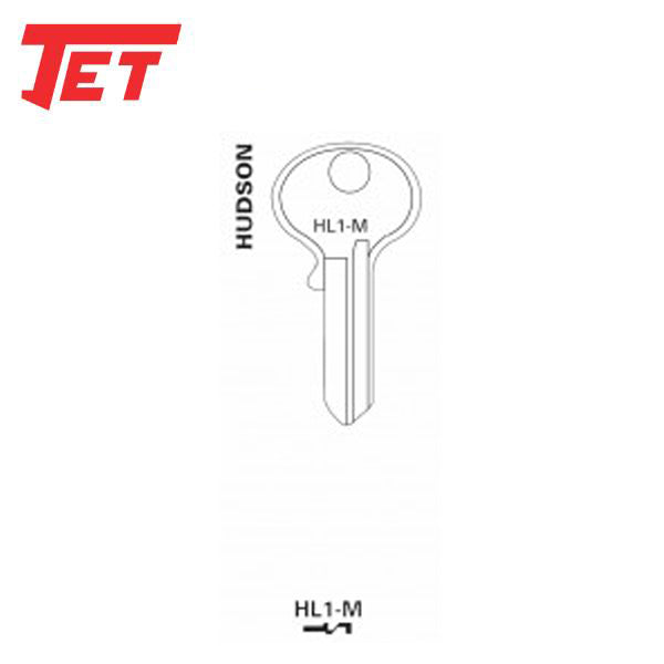 JET - HL1-M - Hudson - 5-Pin Mailbox Key - Brass - UHS Hardware