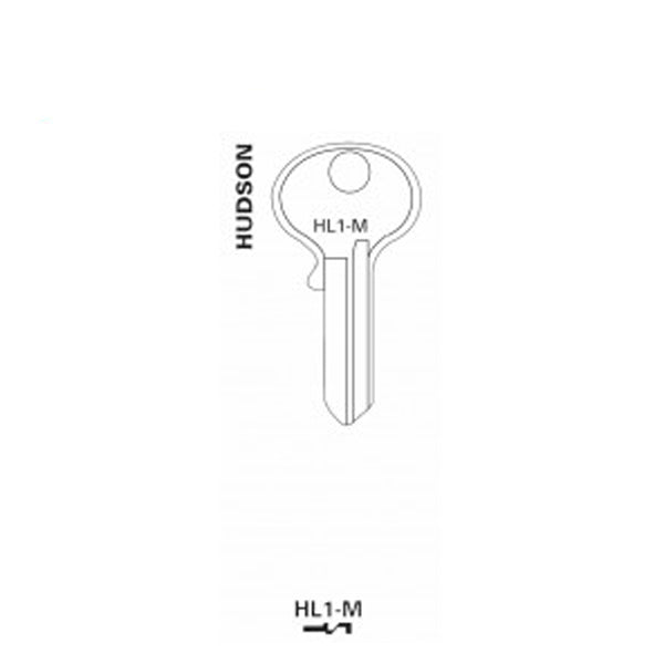 JET - HL1-M - Hudson - 5-Pin Mailbox Key - Brass - UHS Hardware