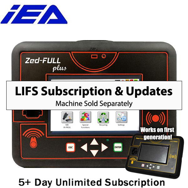 1 Day Unlimited LIFS Subscription for IEA Zed Full - ( machine sold separately ) - UHS Hardware