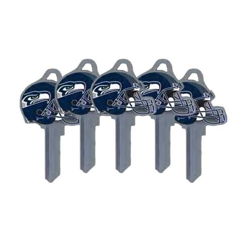 ILCO - NFL TeamKeys - Helmet Edition - Key Blank - Seattle Seahawks - KW1 (5 Pack) - UHS Hardware