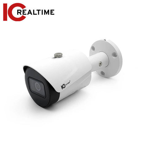 IC Realtime - IPEG-B20F-IRW2 / 2MP IP Indoor/Outdoor Small Size Bullet Camera / Fixed 2.8mm Lens (110°) / Starlight / 98 Feet IR / PoE Capable