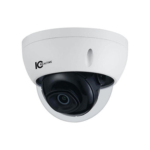 IC Realtime - IPEG-D20F-IRW3 / 2MP IP Indoor/Outdoor Small Size Vandal Dome Camera / Fixed 2.8mm Lens (108°) / 98 Feet IR / PoE Capable