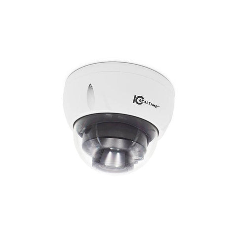 IC Realtime - IPEG-D40V-IRW2 / 4MP IP Indoor/Outdoor Mid Size Vandal Dome Camera / Varifocal 2.8-12mm Motorized Lens (98° - 31°) / 131 Feet Smart IR / PoE Capable