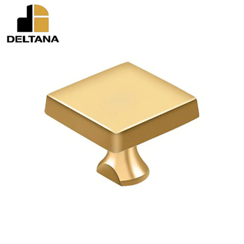 Deltana - Solid Brass Square Knob For Heavy Duty Bolt - Optional Finish