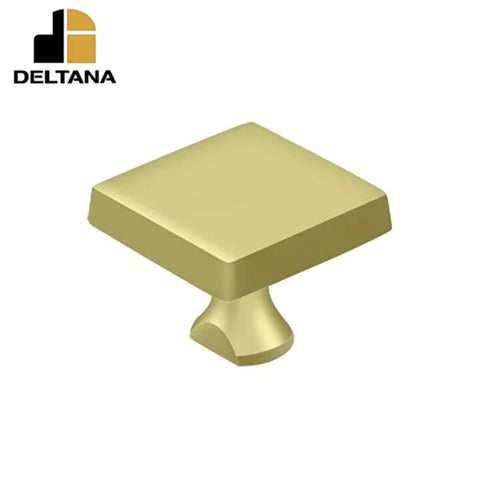 Deltana - Solid Brass Square Knob For Heavy Duty Bolt - Optional Finish