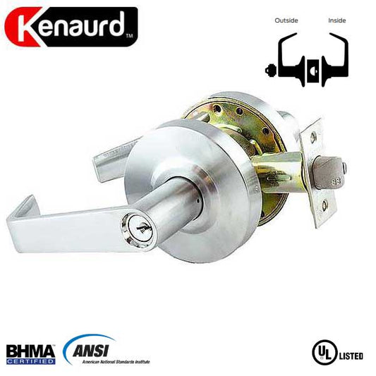 Commercial Lever Handle - Clutch Lever -  2-3/4” Standard Backset - Satin Chrome - Storeroom - Grade 2 - UHS Hardware