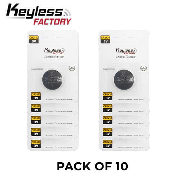 KeylessFactory - CR2430 - 3V Lithium Battery (10-Pack) - UHS Hardware