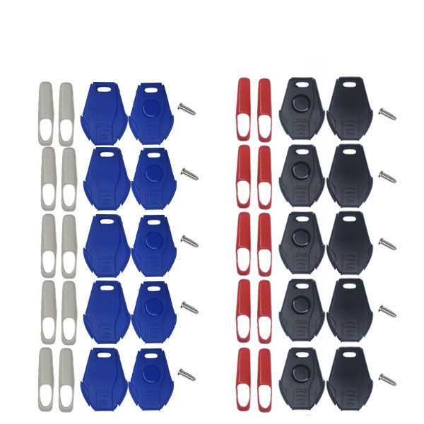 Universal Key Shell for Keydiy & Xhorse Blades - 10 Pack - 5 Red & 5 Blue - (AFTERMARKET) - UHS Hardware