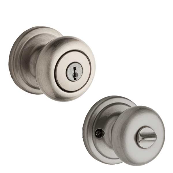 Kwikset - 740H - Hancock Knob Set - Round Rose - 15 - Satin Nickel - E ...