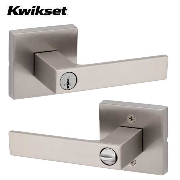 Kwikset - Halifax Lever Set - Square Rose - Optional Finish - Optional Function - SC1 Schlage - SmartKey Technology - Grade 2 - UHS Hardware