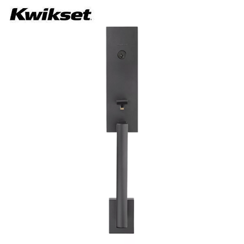 Kwikset - 818VNHXHF - Vancouver Handleset - Halifax Lever - Square Rose - 15 - Optional Finish - Entrance - SmartKey Technology - Grade 3 - UHS Hardware