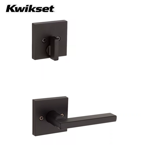 Kwikset - 818VNHXHF - Vancouver Handleset - Halifax Lever - Square Rose - 15 - Optional Finish - Entrance - SmartKey Technology - Grade 3 - UHS Hardware