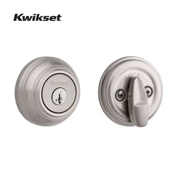 Kwikset - 980 - Single Cylinder Deadbolt - 15 - Satin Nickel - SmartKey Technology - Grade A - UHS Hardware