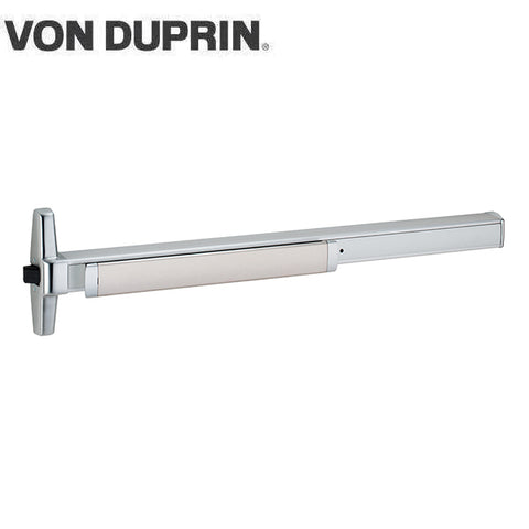 Von Duprin - 35A - Panic Rim Exit Device - Narrow Stile Pushpad - 48" - Night Latch - RHR - Satin Chrome - Less Trim - Grade 1