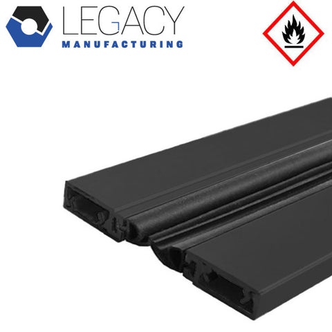 Legacy Manufacturing - Meeting Stile - Astragal For Pair Of Doors - 7ft - Fire Rated - Black - UHS Hardware