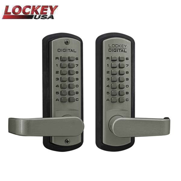 Lockey - 3835 - Mechanical Keypad - Keyless Lever Set - Passage - Double Combination - UHS Hardware