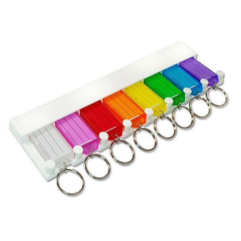 LuckyLine - 60580 - 8-Key Tag Rack - Assorted - 1 Pack - UHS Hardware