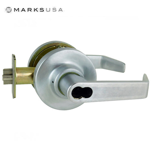 Marks USA - 195RAB - Commercial Lever Set - SFIC Prep - 2 3/4" Backset - Optional Finish - No Cylinder - Entrance - Grade 1