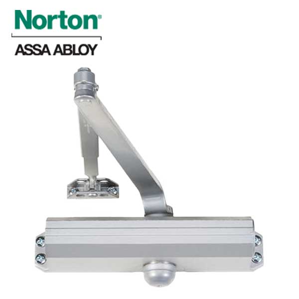 Norton - 1601 - Tri-Packed Manual Door Closer - Adjustable Arm - Size 1-6 - Satin Aluminum - Grade 1 - UHS Hardware