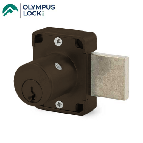 Olympus - 100B - Weather Resistant Cabinet Deadbolt Lock - D4291 4-pin - Standard Bolt - Oil Rubbed Bronze - Optional Keying - Grade 1 - UHS Hardware