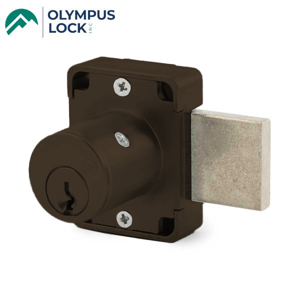 Olympus - 500B Weather Resistant - Cabinet Door Deadbolt Lock - CCL R1 - Optional Cylinder Length - Standard Length Bolt - Oil Rubbed Bronze - Optional Keying - Grade 1 - UHS Hardware