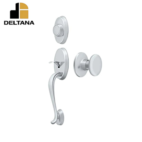 Deltana - Riversdale Handleset w/ Flat Round Knob Dummy - Optional Finish