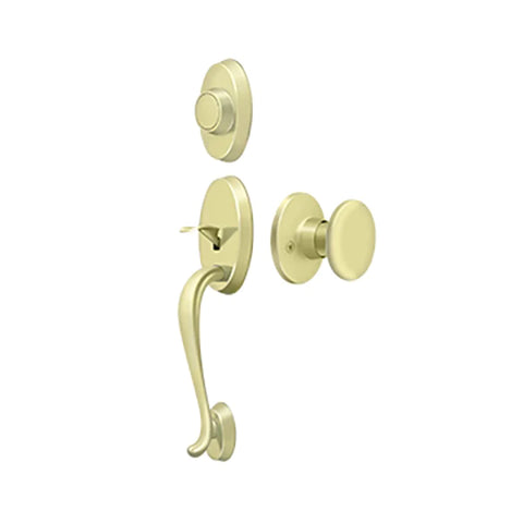 Deltana - Riversdale Handleset w/ Flat Round Knob Dummy - Optional Finish