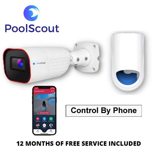 PoolScout -  Pool Safety IP Camera and Wired Alarm Unit Kit - FREE 12 Month Subscription (Optional Packages) - UHS Hardware