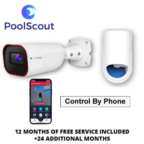 PoolScout -  Pool Safety IP Camera and Wired Alarm Unit Kit - FREE 12 Month Subscription (Optional Packages) - UHS Hardware