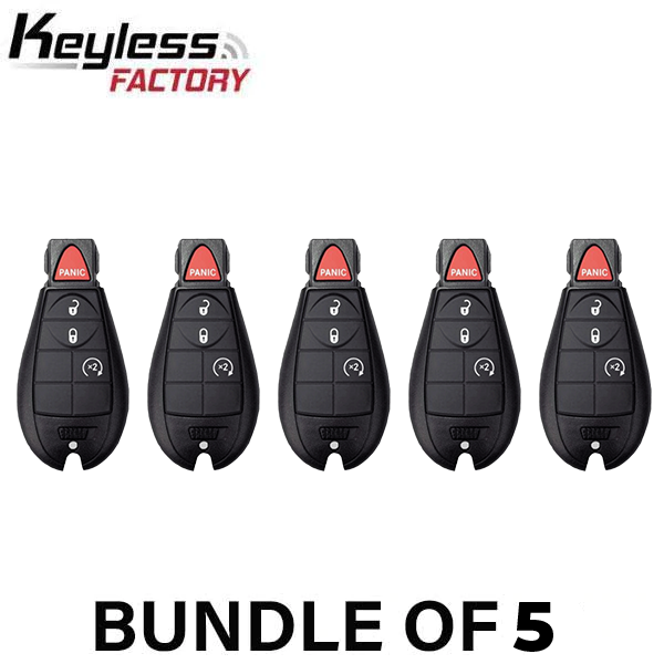 2013-2020 Dodge RAM / 4-Button Fobik Key / GQ4-53T (AFTERMARKET) (BUNDLE OF 5) - UHS Hardware