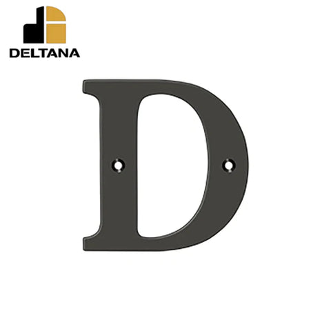 Deltana - 4" Residential Letter D - Optional Finish