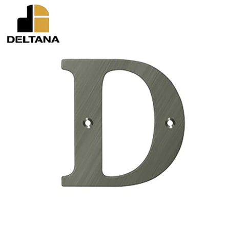 Deltana - 4" Residential Letter D - Optional Finish