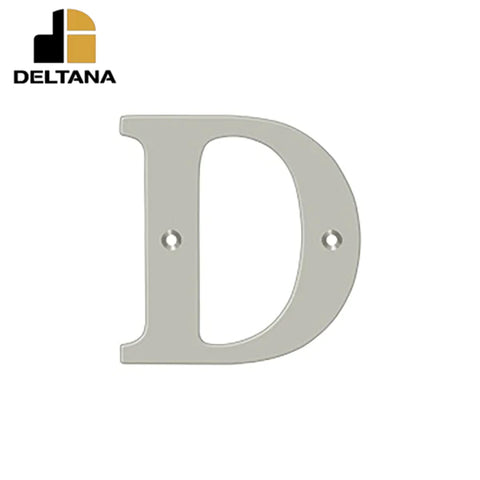 Deltana - 4" Residential Letter D - Optional Finish