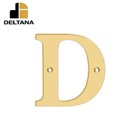 Deltana - 4" Residential Letter D - Optional Finish