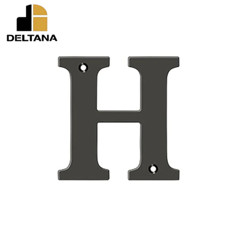 Deltana - 4" Residential Letter H - Optional Finish