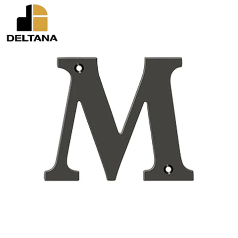 Deltana - 4" Residential Letter M - Optional Finish