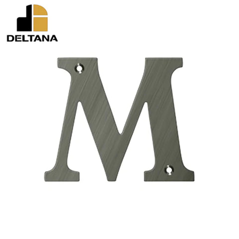 Deltana - 4" Residential Letter M - Optional Finish