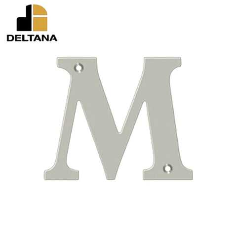 Deltana - 4" Residential Letter M - Optional Finish