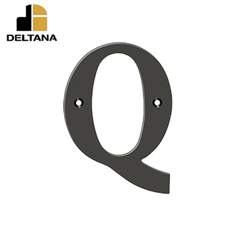 Deltana - 4" Residential Letter Q - Optional Finish